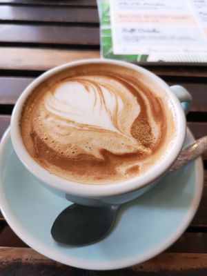 Soy cappuccino ☕ at Unni's in Koh Phi Phi