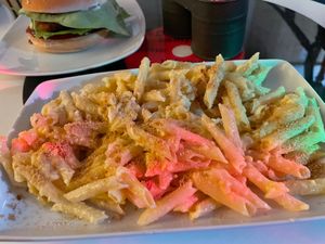 Cheesy pasta at Level Up in Bucharest