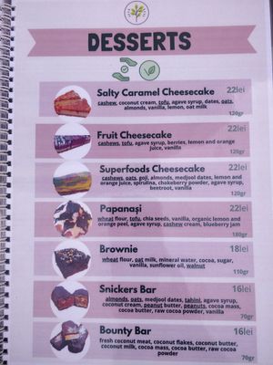 Menu IV at Level Up in Bucharest