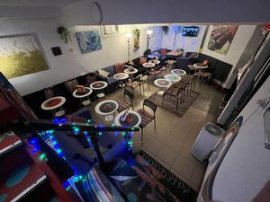 Downstairs sitting area  at Level Up in Bucharest