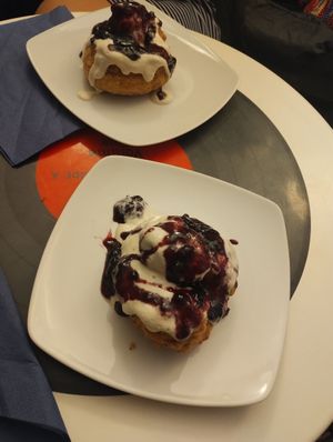 Papanași at Level Up in Bucharest