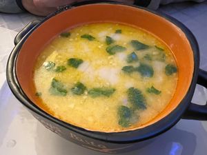 Ciorbă de burtă (de sabor igual que la original) #Veganuary at Level Up in Bucharest