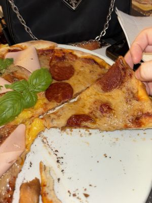 Vegan pepperoni   at Level Up in Bucharest