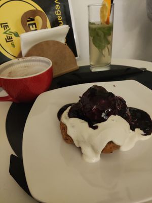 Traditional dessert at Level Up in Bucharest