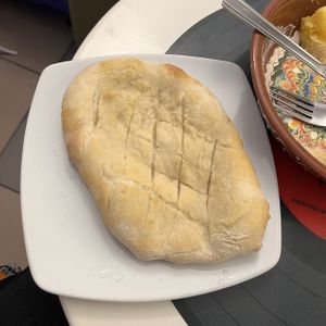 Flat bread  at Level Up in Bucharest