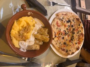 Traditional food and pizza    at Level Up in Bucharest