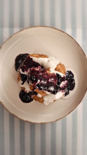 Donut - tofu, chia seeds, vanilla essence at Level Up in Bucharest