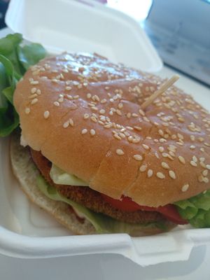 Burger at Level Up in Bucharest