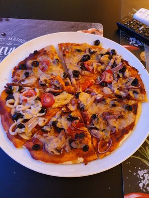 The Wow pizza, 25 RON. Delicious and cheap. at Level Up in Bucharest