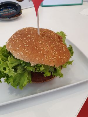 Burger at Level Up in Bucharest