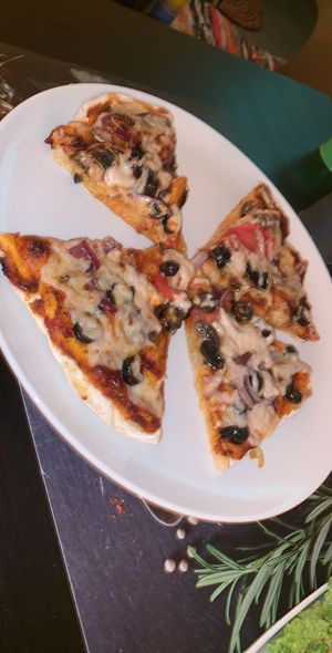 Pizza at Level Up in Bucharest