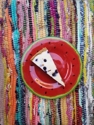 Blueberry cheesecake- it's a star at Level Up in Bucharest