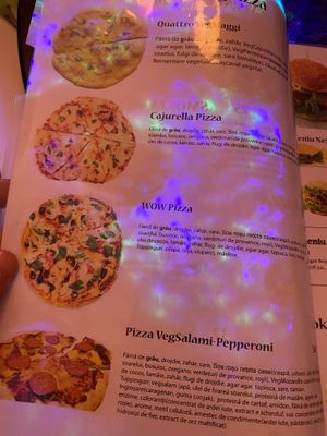 Menu at Level Up in Bucharest