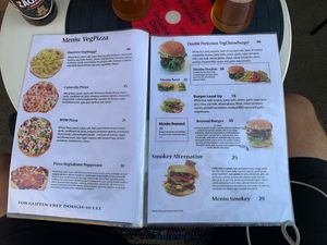 Current menu  at Level Up in Bucharest