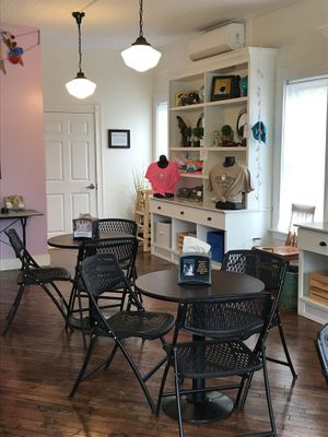 Seats & swag at Pugnuts in Surry