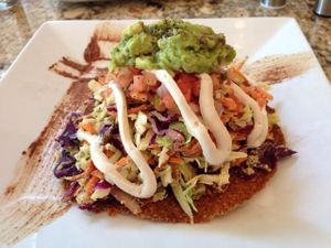 Tostado entree - very good and filling! at Cafe 118 in Winter Park