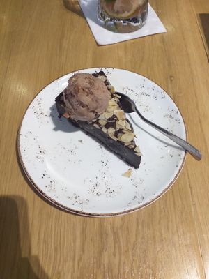 Vegan brownie at Marty Sports & Grill in Cluj-napoca