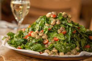 Spinach and Mushroom Salad  at OctaGreen in South West London