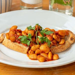 Butter beans on toast at OctaGreen in South West London