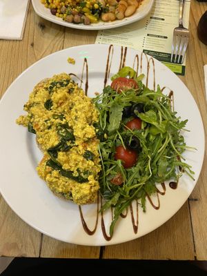Tofu and ackee scramble   at OctaGreen in South West London