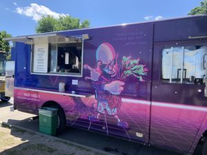 Such a fun van! at Totally Awesome Vegan Food Truck in Portland