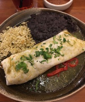 Veggie Burrito (from the separate vegan menu). Pretty good. at Cantina Laredo in Bloomington