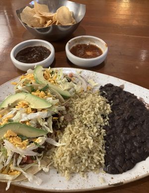 Impossible Tacos from the vegan menu (you have to ask for it). Really good. at Cantina Laredo in Bloomington