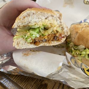 Black bean patty  at Which Wich - E Colfax in Denver