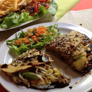 quesadilla..  super nice vegan option without cheese at Namaste in Montevideo