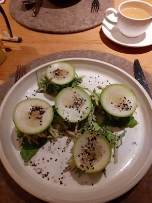 Zucchini salad at Zodiac in Moscow