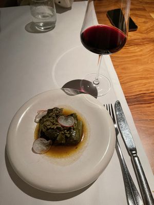 Stuffed vine leaves  at Selfie in Moscow