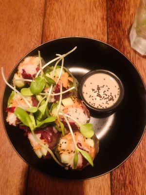 Vietnamese rolls at Laylo in Tulum