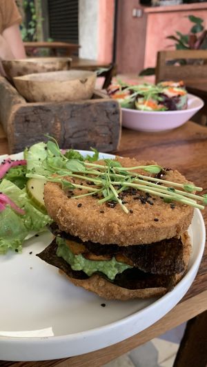 Sushi burger   at Laylo in Tulum