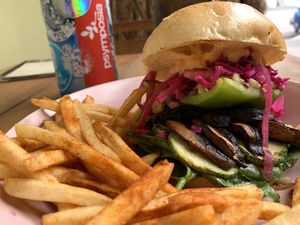 Portolicious burger  at Laylo in Tulum