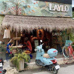 Exterior (some tables just inside, but there is also outdoor dining to the left)  at Laylo in Tulum