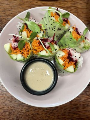 Rainbow Vegetable Rolls  at Laylo in Tulum