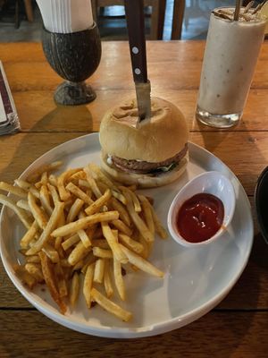 Beyond meat burger  at Laylo in Tulum