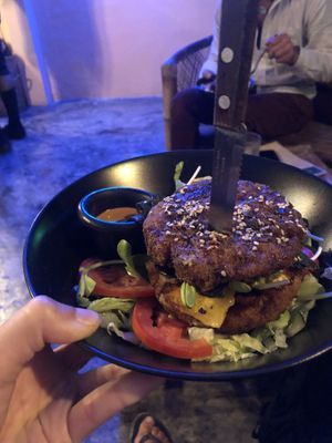 Sushi burger at Laylo in Tulum