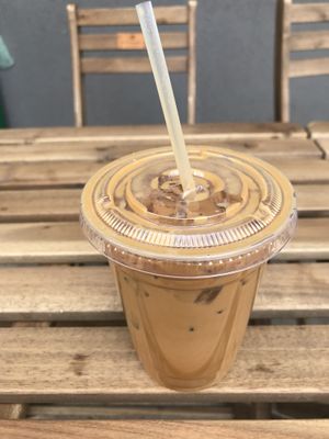 Chagaccino with oatmilk   at WoodGrain Bagel in Boulder