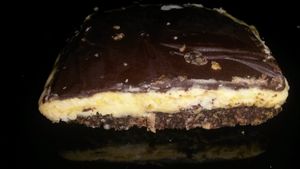 Chocolate custard cream nanaimo bar at Just Desserts in Yarm