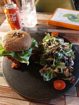 Ragu burger (came with salad) at Cafe SIVA 카페 시바 in Seoul