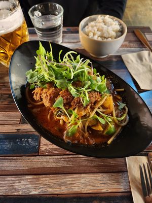 Vegan Cutlet Kimchi Pasta at Cafe SIVA 카페 시바 in Seoul