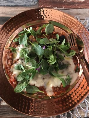 Lasagna-totally vegan! The ruccola are so fresh. at Cafe SIVA 카페 시바 in Seoul