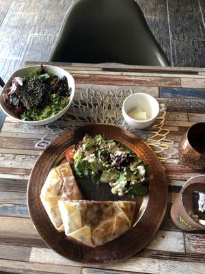 Their popular “rap” and sesame cold noodles fusion style! at Cafe SIVA 카페 시바 in Seoul