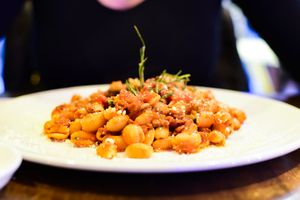 Vegan Gnocchetti Bolognese Ragú. at Maccaroni Trattoria Italiana in Melbourne