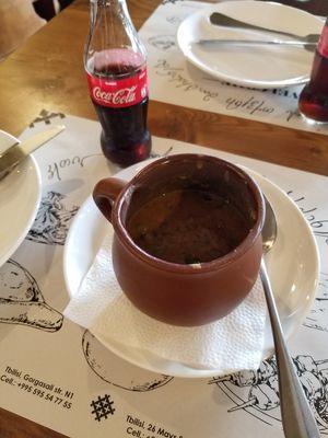 Beans in a clay pot - great flavour! at Pasanauri - Vakhtang Gorgasali in Tbilisi