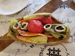 Grilled veggies at Pasanauri - Vakhtang Gorgasali in Tbilisi