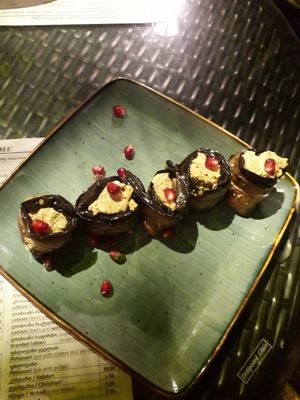 Eggplant with walnut paste at Pasanauri - Giorgi Leonidze in Tbilisi