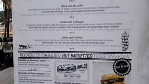 the menu at Don Pedro in Mallorca