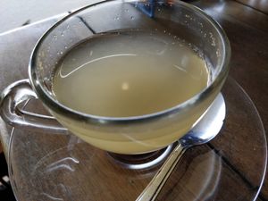 Warm ginger drink at Italia Gusto in Phetchabun